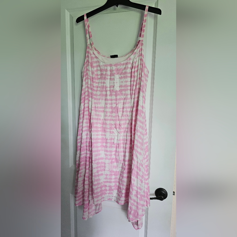 Torrid Pink and White Tie-Dye Dress. New With Tags.